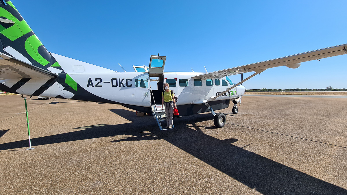 Maun Flughafen, Botswana, Selbstfahrerreise, Mack Air