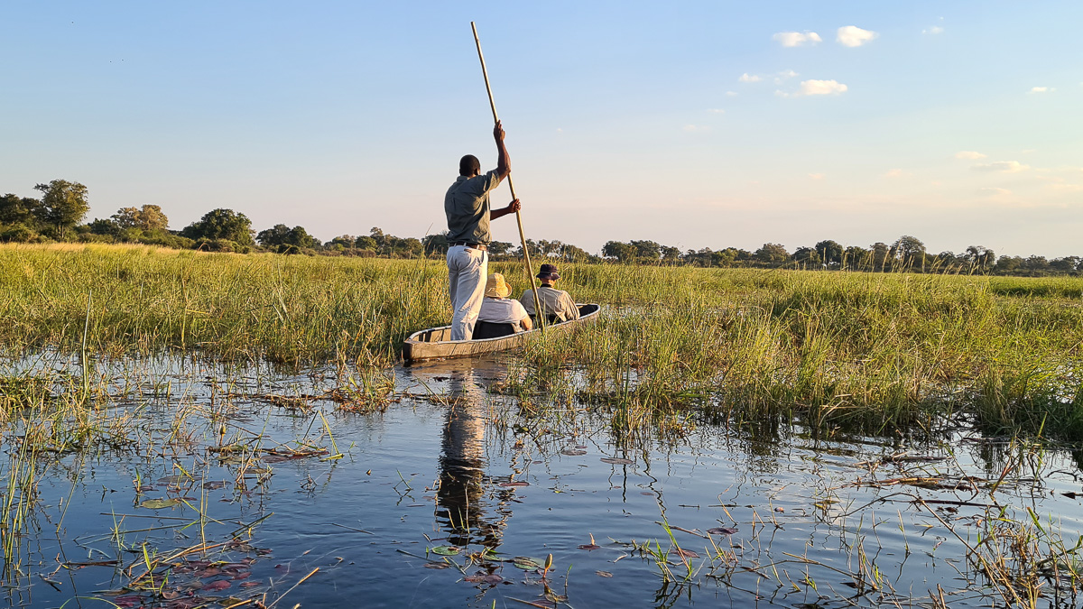 Okavango Delta, Botswana, Selbstfahrerreise, Mokoro